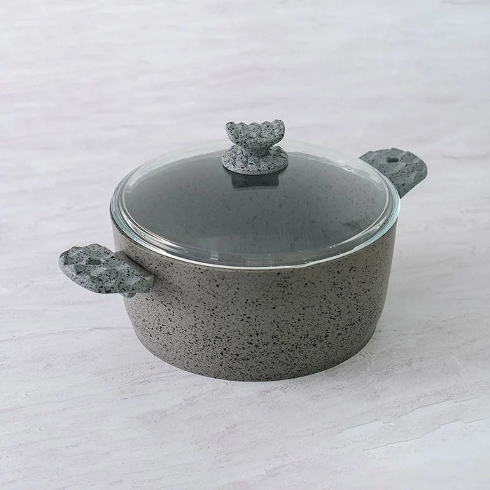 Alfa 9-Piece Swiss Stone Granite Cookware Set - Volcanic - 4MM