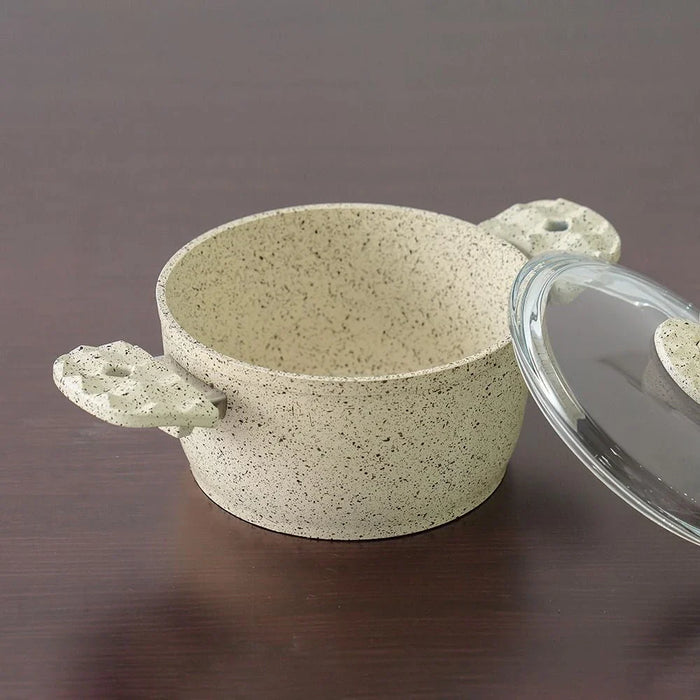 Alfa 9-Piece Swiss Stone Granite Cookware 4MM- Sand Stone