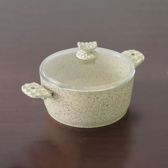 Alfa 9-Piece Swiss Stone Granite Cookware 4MM- Sand Stone