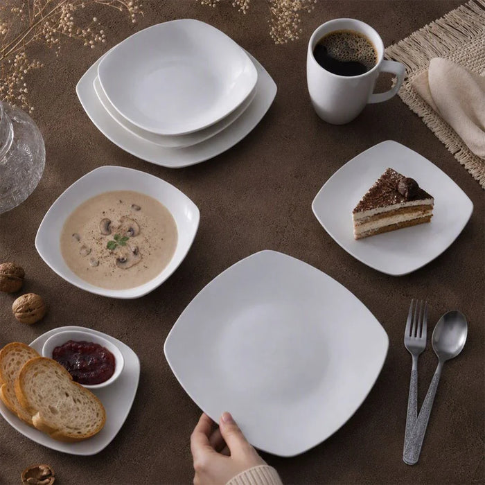 Eminence 16-Piece Irregular Porcelain Dinner Set -Serves 4