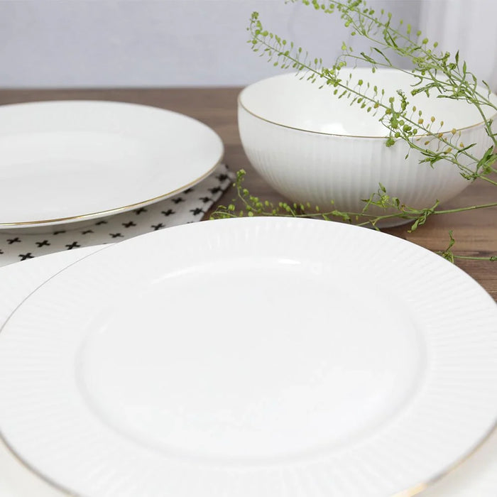 Royal Orchid New Bone China Embossed Soup Plate Ð 22cm
