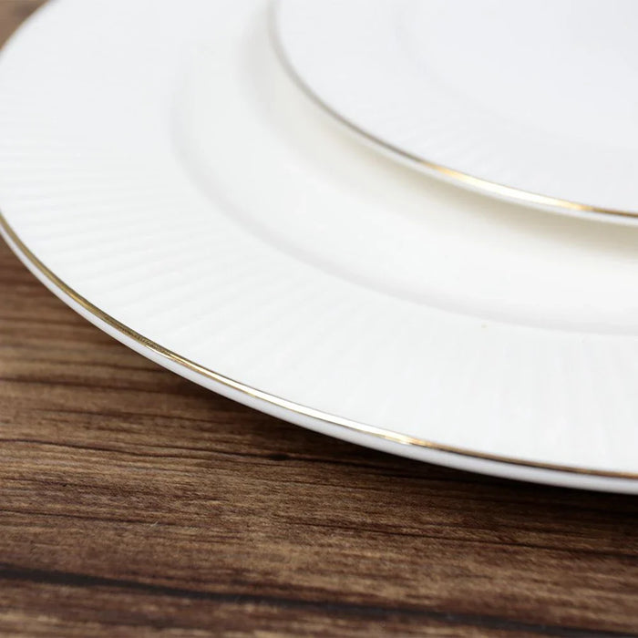 Royal Orchid New Bone China Embossed Soup Plate Ð 22cm