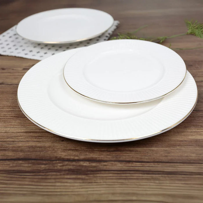 Royal Orchid New Bone China Embossed Soup Plate Ð 22cm