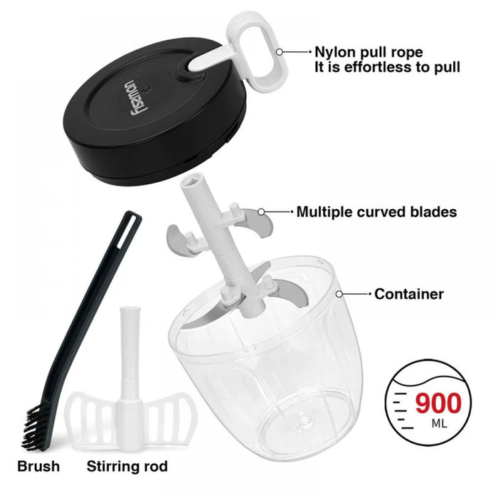 Fissman Chopper With Blender And Brush 900ml