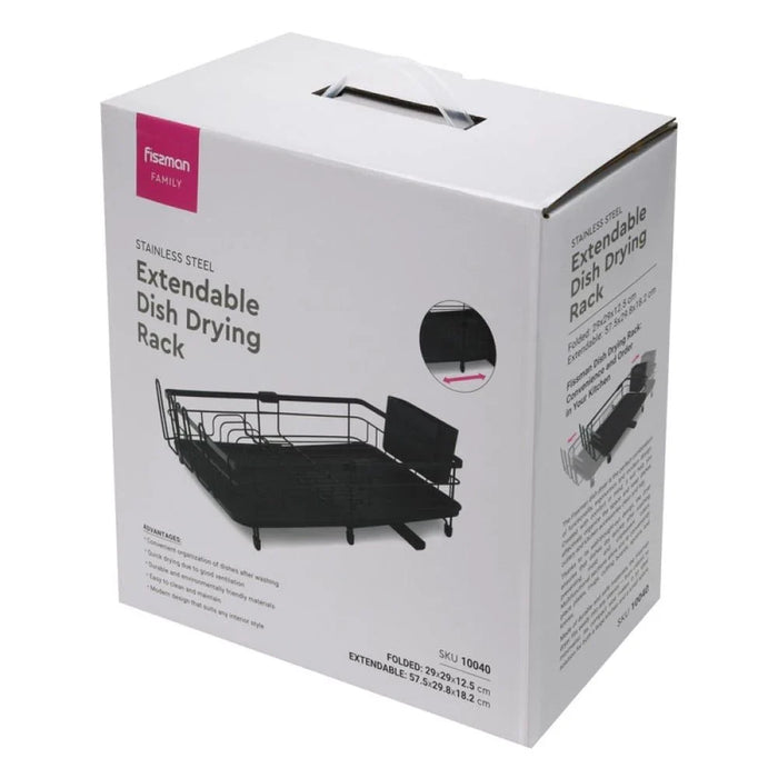 Fissman Extendable Dish Drying Rack 51x31x14 (Stainless Steel, Plastic)