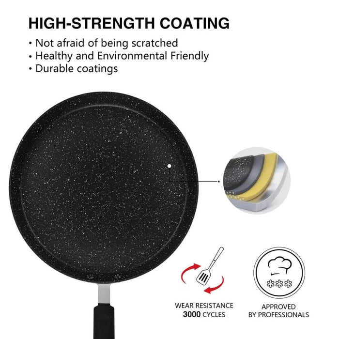 Fissman Crepe Pan Jet Black 24 Cm (Aluminium With Non-Stick Coating) Ñ 10031