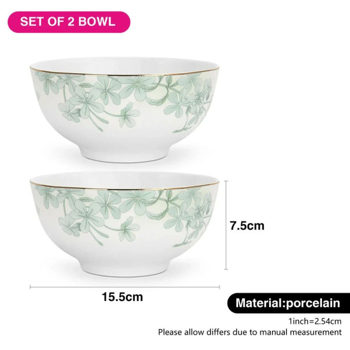 Fissman Set Of 2 Bowls Summer Glint 15.5 Cm (Fine Bone China) Ñ 10019