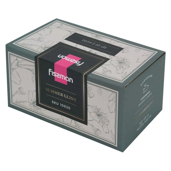 Fissman Set Of 2 Mugs Summer Glint 450 Ml (Fine Bone China)  10020
