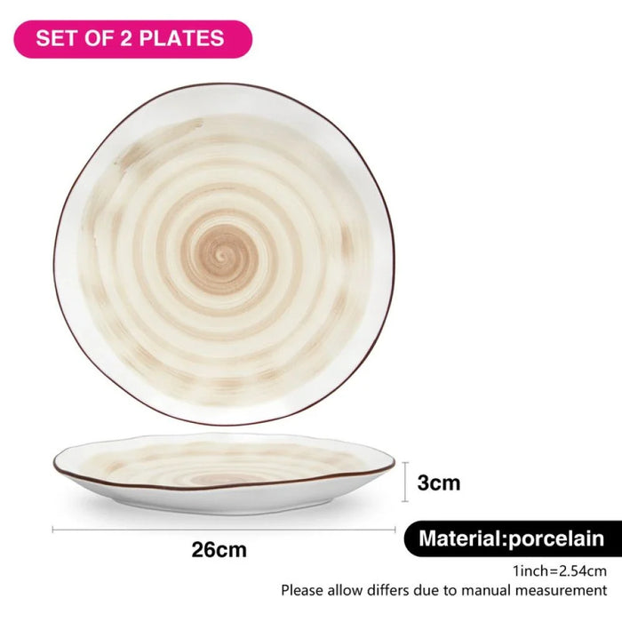 Fissman Set Of 2 Plates Glide 26 Cm (Porcelain)  10021