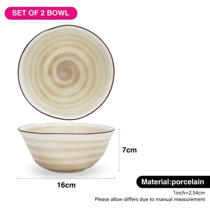 Fissman Set Of 2 Bowls Glide 16 Cm (Porcelain)  10024