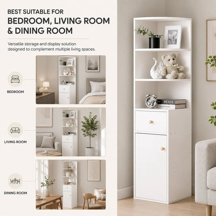 Adelin Display Cabinet-White
