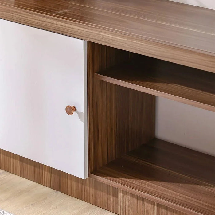 Lucario Wall Unit For Tv Up To 55 Inch- White/Walnutæ