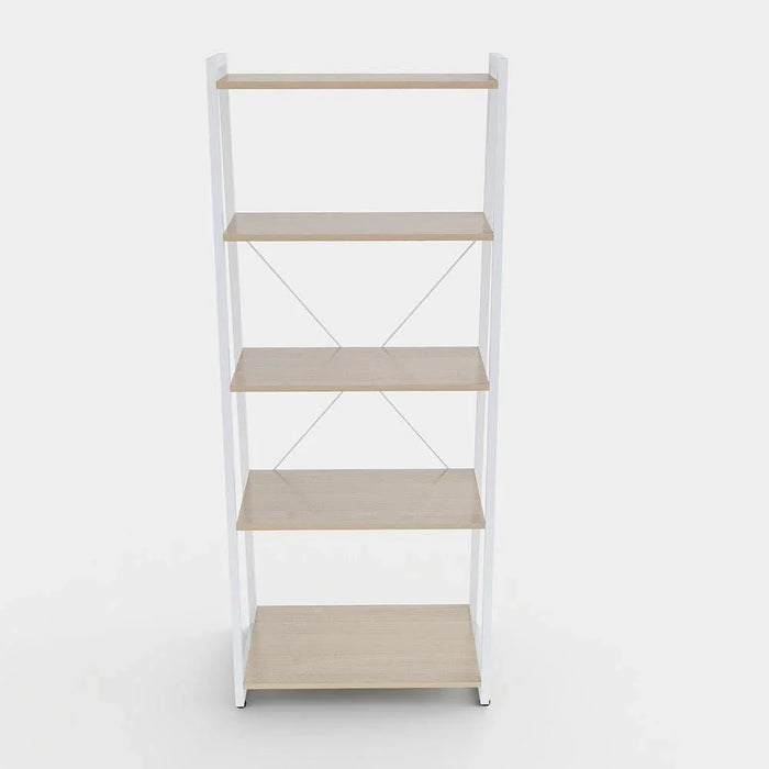 Lia Display Shelf-Natural Oak/White