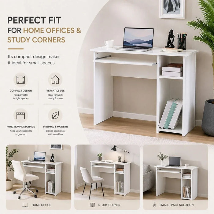 Amity Office Table-White