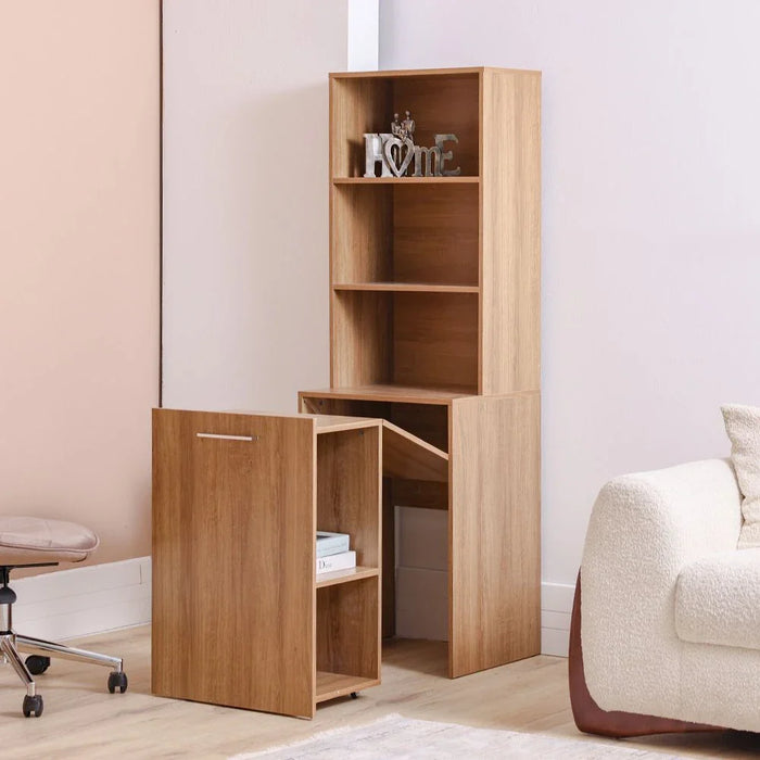 Ivana Multifunctional Office Desk-Almond