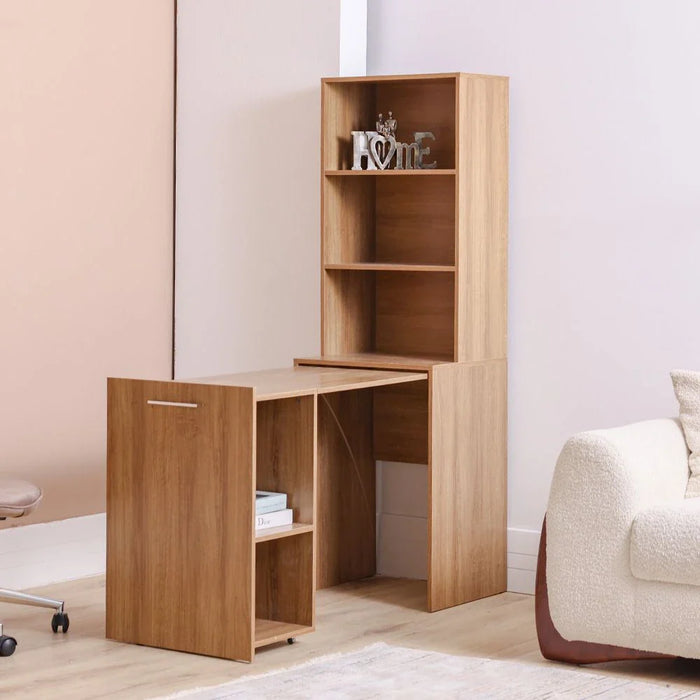 Ivana Multifunctional Office Desk-Almond