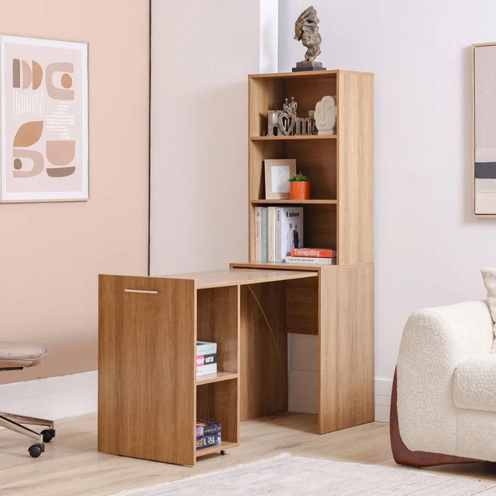 Ivana Multifunctional Office Desk-Almond