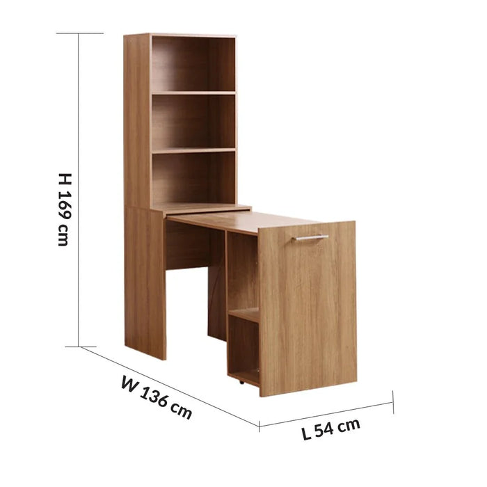 Ivana Multifunctional Office Desk-Almond