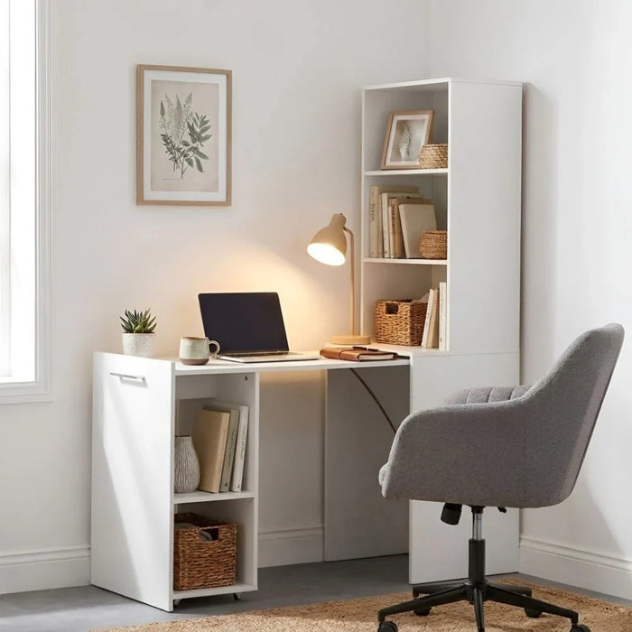 Ivana Multifunctional Office Desk-White