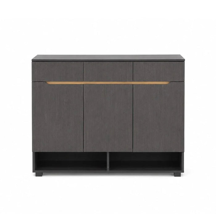 Bill 3 Door & 3 Drawer Shoe Cabinet 22 pairs- Wenge/Oak