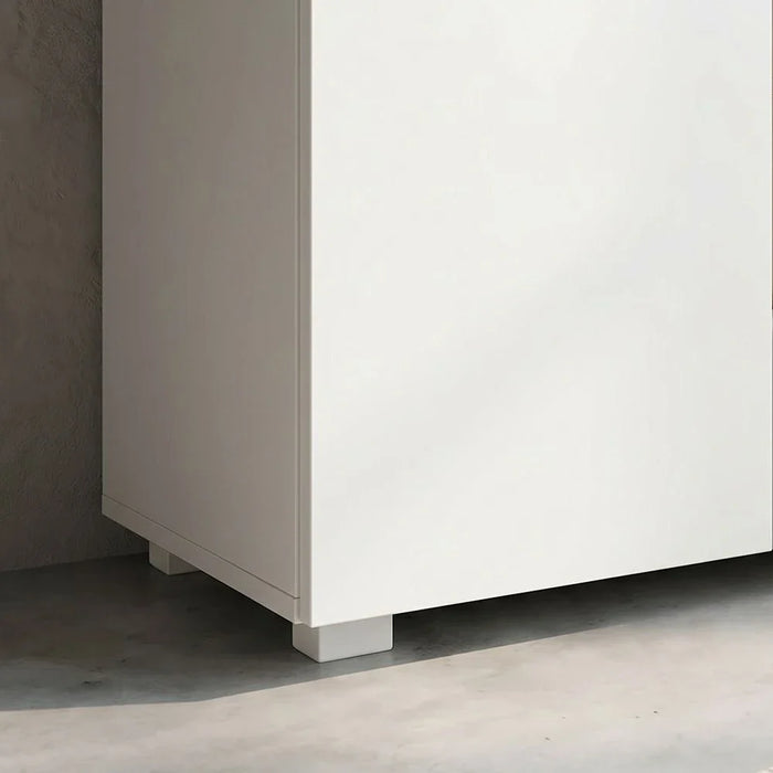 Bill 2 Door Shoe Cabinet 22 pairs-White/Oak