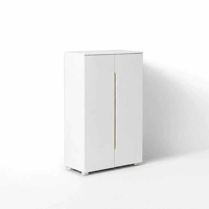 Bill 2 Door Shoe Cabinet 22 pairs-White/Oak