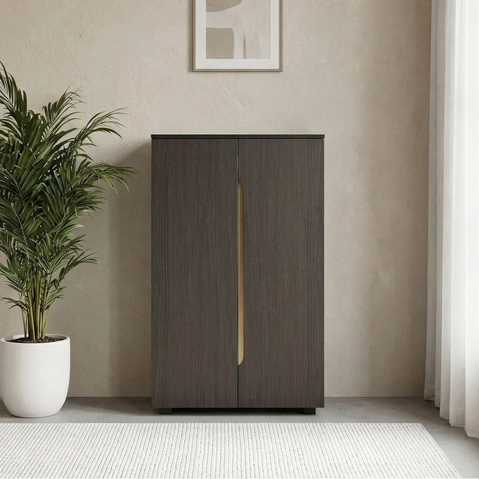 Bill 2 Door Shoe Cabinet 22 pairs-Wenge/Oak