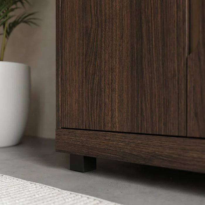 Bill 2 Door Shoe Cabinet 22 pairs-Wenge/Oak
