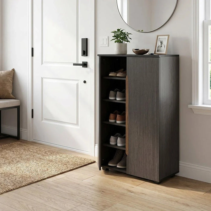 Bill 2 Door Shoe Cabinet 22 pairs-Wenge/Oak