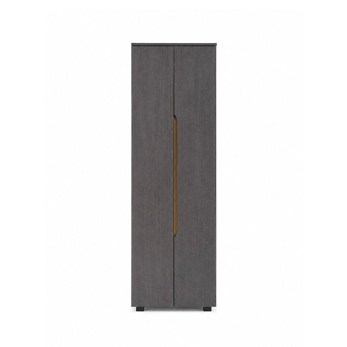 Bill 2 Door Tall Shoe Cabinet-30 Pairs-Wenge/Oak-With 2-Year Warranty