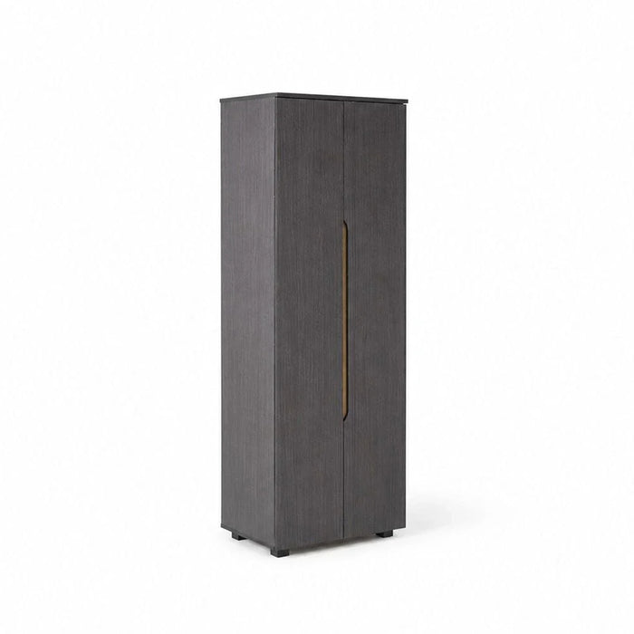 Bill 2 Door Tall Shoe Cabinet-30 Pairs-Wenge/Oak-With 2-Year Warranty