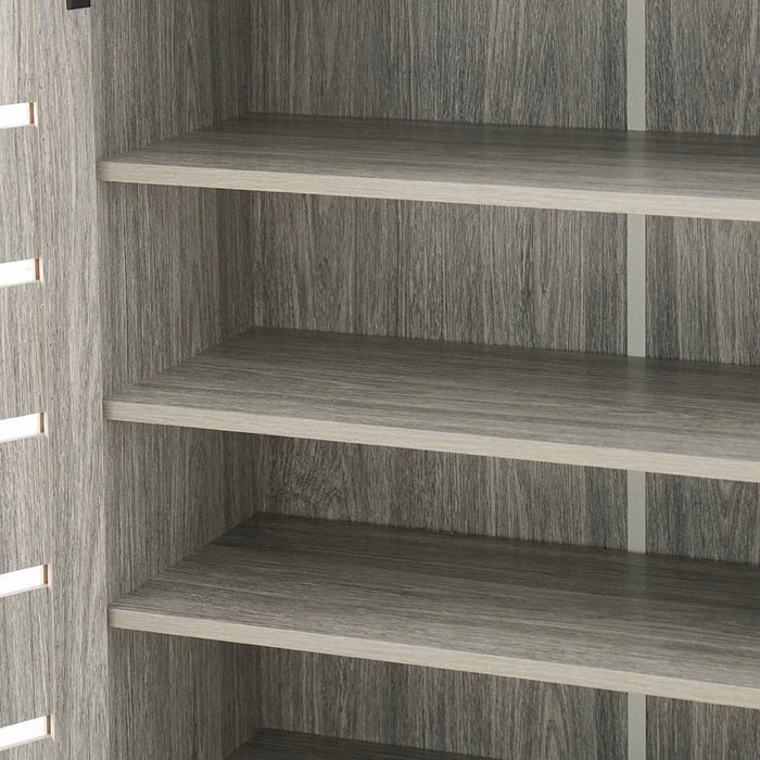 Ricky 14-Pair Shoe Cabinet-Grey Oak