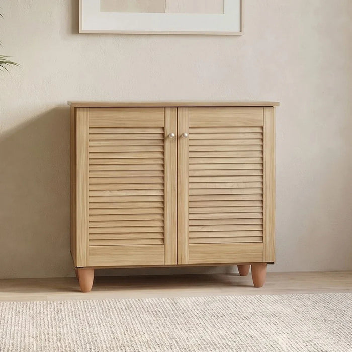 Niva 2 Door Shoe Cabinet For 12 Pairs - Oak