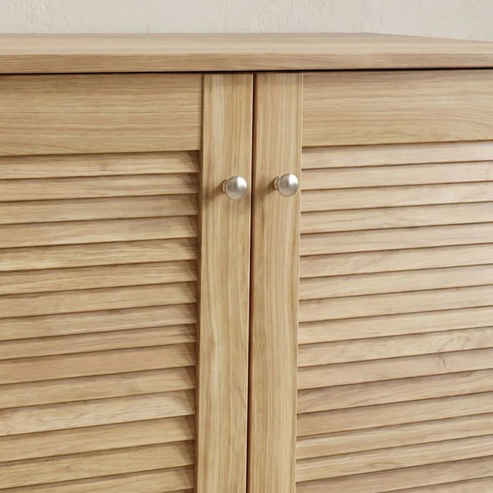 Niva 2 Door Shoe Cabinet For 12 Pairs - Oak