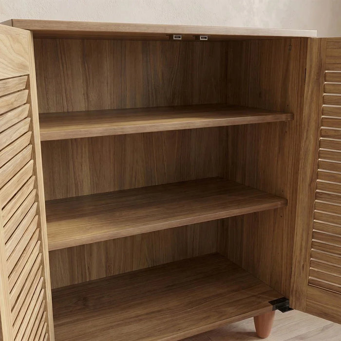 Niva 2 Door Shoe Cabinet For 12 Pairs - Oak