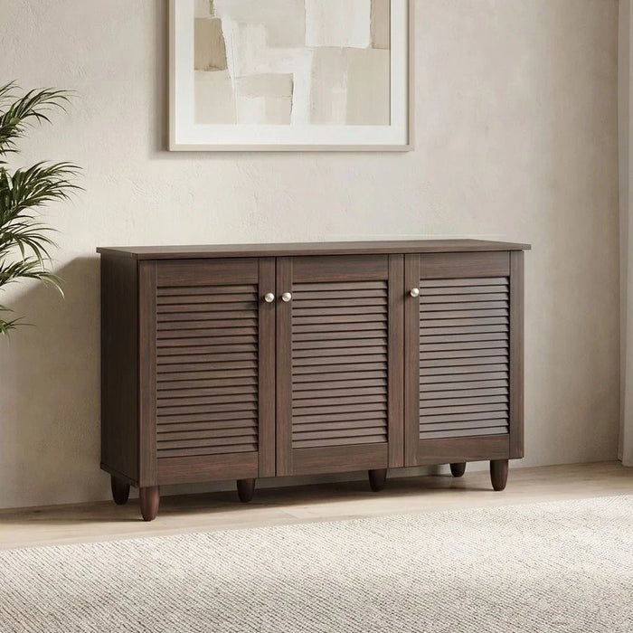 Niva 3 Door Shoe Cabinet For 14 Pairs - Walnut