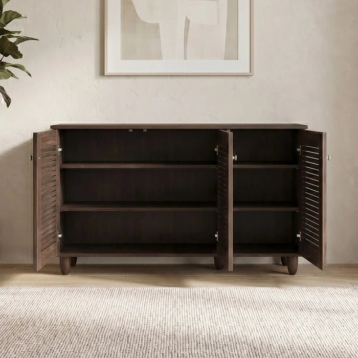 Niva 3 Door Shoe Cabinet For 14 Pairs - Walnut
