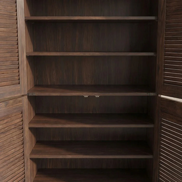 Niva 4 Door Shoe Cabinet For 18 Pairs - Walnut
