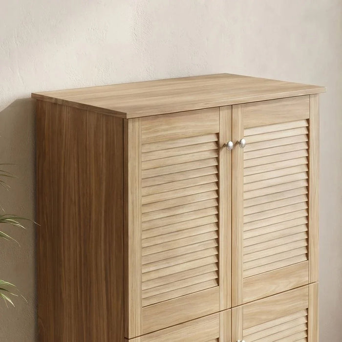Niva 4 Door Shoe Cabinet For 18 Pairs - Oak