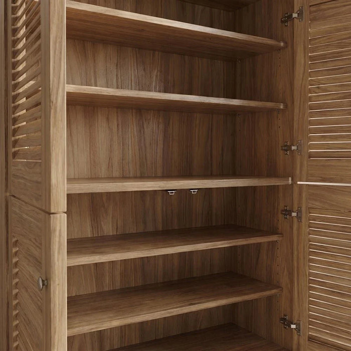 Niva 4 Door Shoe Cabinet For 18 Pairs - Oak