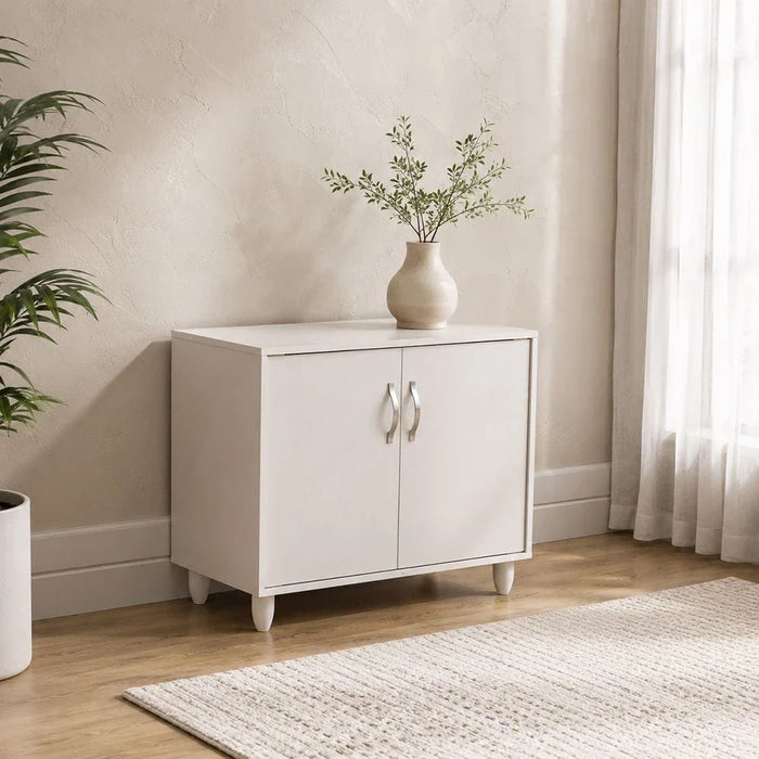 Viar 9-Pair Shoe Cabinet- White-With 2-Year Warranty