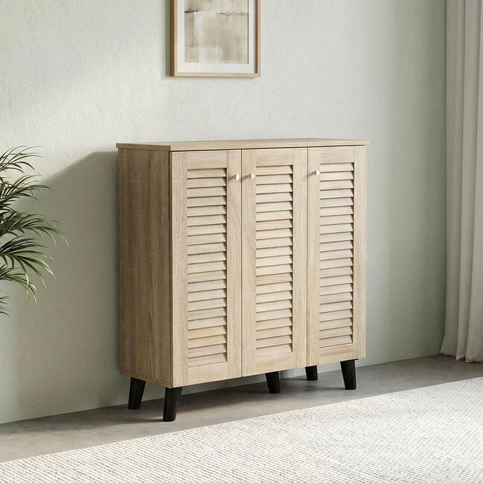 Alfa 3 Door Shoe Cabinet For 14 Pairs- Sonoma Oak