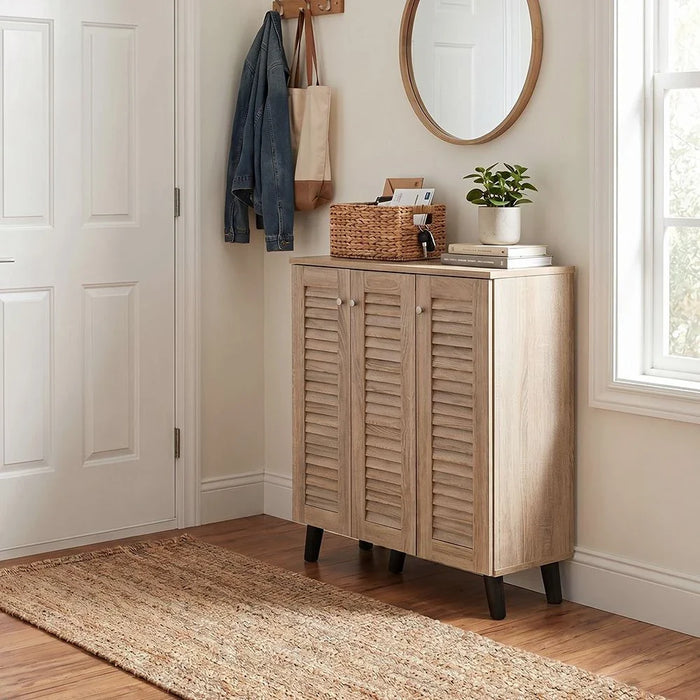 Alfa 3 Door Shoe Cabinet For 14 Pairs- Sonoma Oak