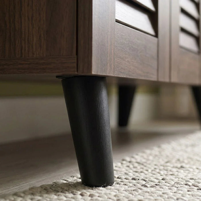 Alfa 3 Door Shoe Cabinet For 14 Pairs- Walnut