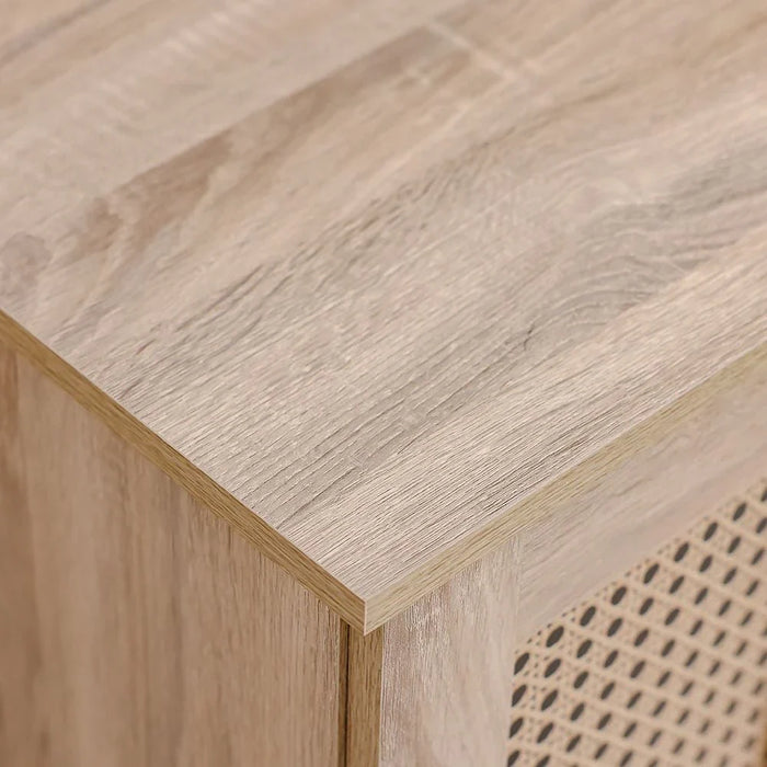 Lacey 3-Door Shoe Cabinet-Sonoma Oak-With 2-Year Warranty