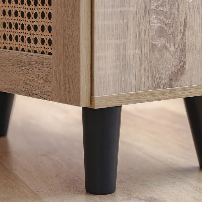 Lacey 3-Door Shoe Cabinet-Sonoma Oak-With 2-Year Warranty