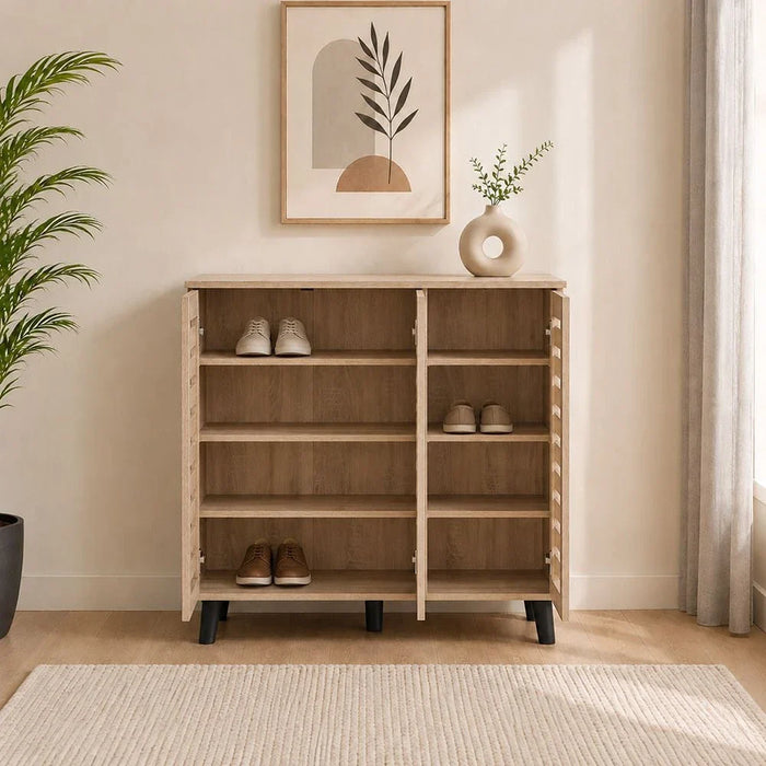 Jax 3 Door Shoe Cabinet For 14 Pairs - Sonoma Oak