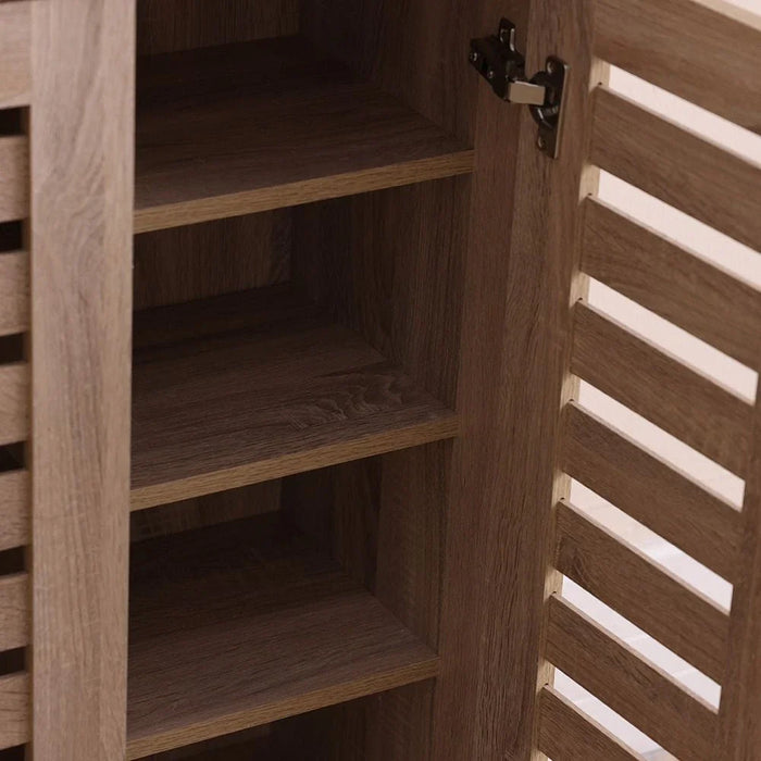 Jax 3 Door Shoe Cabinet For 14 Pairs - Sonoma Oak