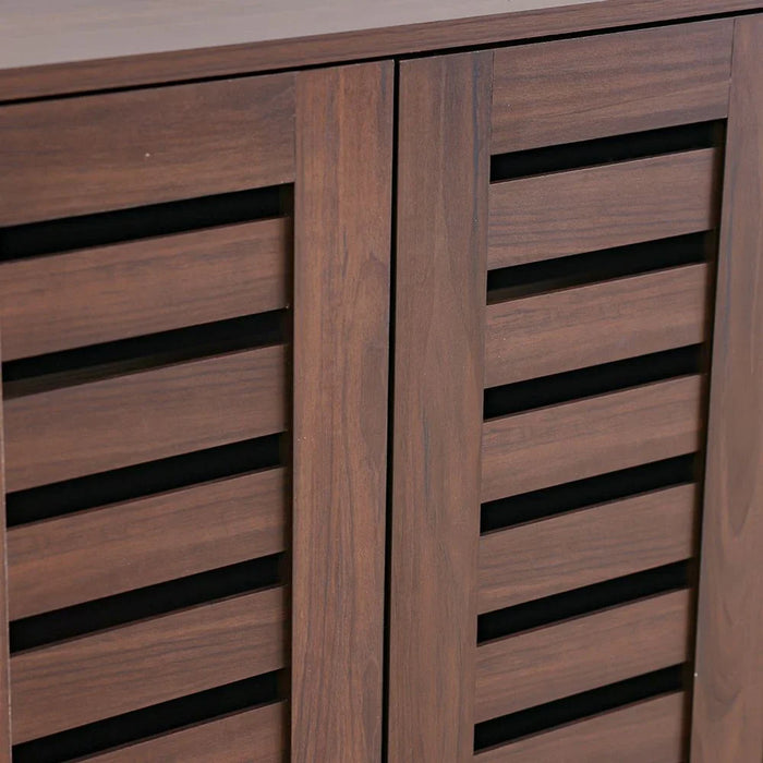 Jax 3 Door Shoe Cabinet For 14 Pairs - Walnut