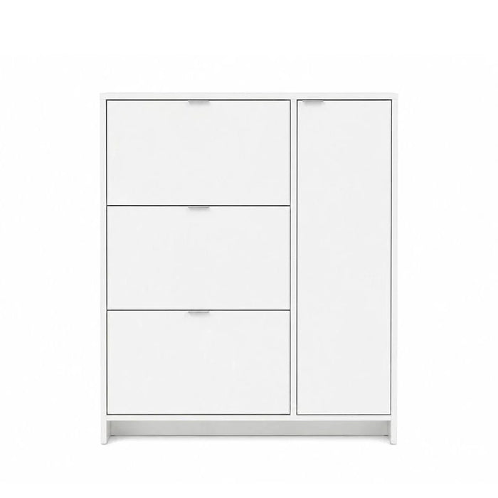Apia 24-Pair Shoe Cabinet - White - With 2-Year Warranty